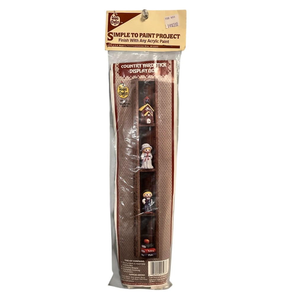 Wee Crafts Craft 99503 School Days Country Yardstick Display Box Project NOS‎